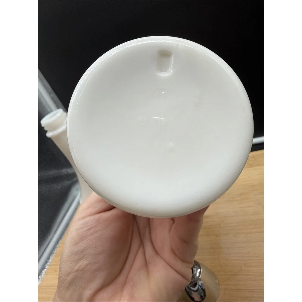 Vintage Gemco Corning Ware SPICE OF LIFE Vinegar  and Oil Cruets Milk Glass
